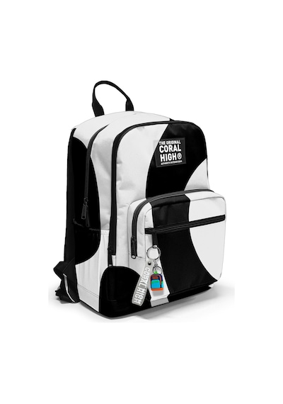 Coral High Siyah Beyaz Desenli Okul Sırt Çantası 23687 Siyah - Beyaz