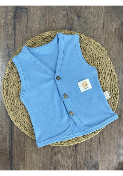 Bebicix 3'lü Yelek Seti %100 Organik Pamuk Mevsimlik Unisex Yesil