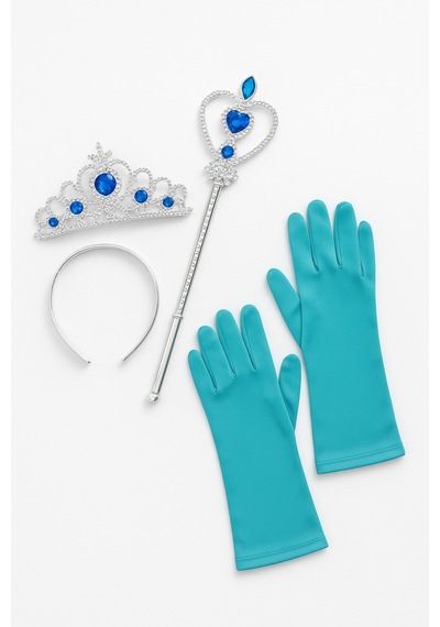 Parti Selesi Karlar Ülkesi Frozen Elsa Kostüm Mavi Ön Kısa Arka Uzun Elbise Kız Çocuk Kıyafet Açık Mavi