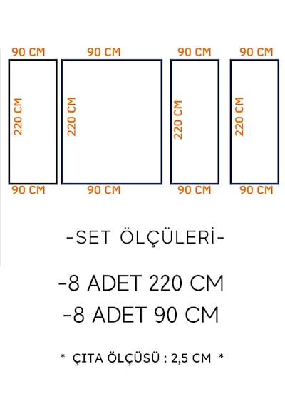 Geniş Tasarım Hazır Kesim Çıta Anka174 24,80 Metre