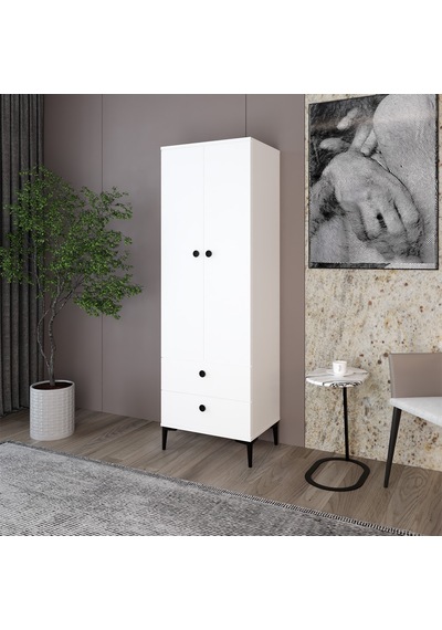 Kalender Dekor Silvia-1 Slv01, 2 Kapaklı, 2 Çekmeceli Gardırop