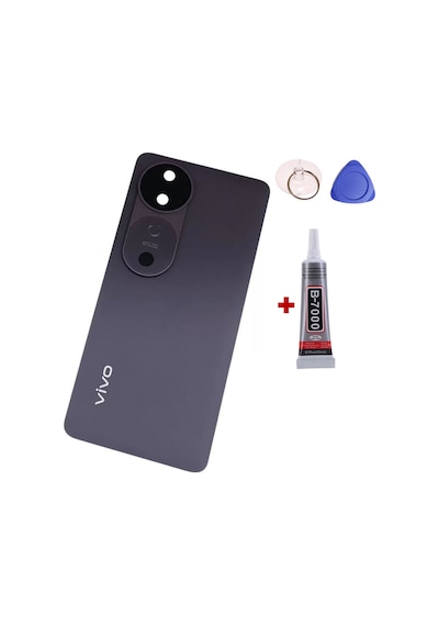 Vivo V40 Mor Arka Kapak Batarya Kapağı Pil Kapağı Yapışkan Ve Sökme Aparatıyla Beraber Full Set Mor