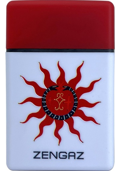 Zengaz Cool Tasarım Jet Alev Çakmak - Solar Ouroboros Edition Beyaz