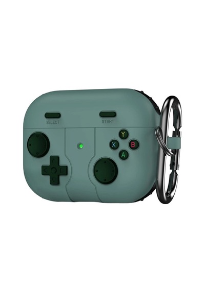 Caseonn Apple Airpods Uyumlu 5 Kılıf Retro Gamepad Yeşil