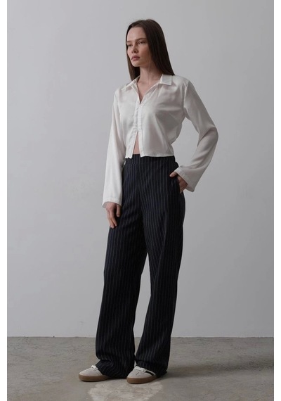 Defymoda Beli Yarım Lastikli Palazzo Pantolon - Lacivert-beyaz Lacivert-beyaz Lacivert - Beyaz Defymoda Beli Yarım Lastikli Palazzo Pantolon - Lacivert-beyaz Lacivert-beyaz Lacivert - Beyaz