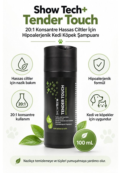 Showtech Tender Touch 20:1 Konsantre Köpek Ve Kedi Şampuanı 100 Ml