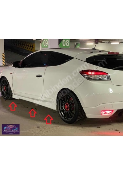 Renault Megane 3 Coupe Yan Marşpiyel Seti Sağ-sol - Boyasız - Bodykit Store