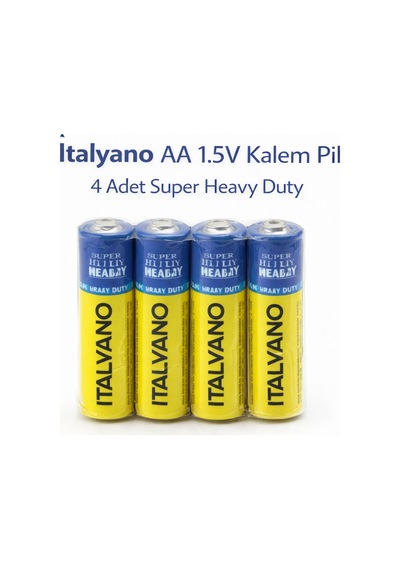 İtalyano Aa 1.5v Kalem Pil 4 Adet Super Heavy Duty 1 Paket