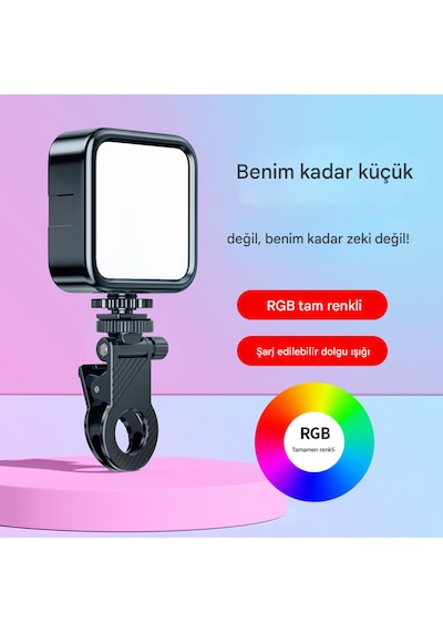 Çok Renkli Rgb Tripod Telefon Kamera Laptop Uyumlu Selfie Işığı Tiktok Video Çekim Işık