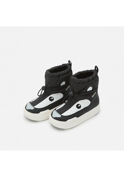 Na02 Black White Bot Kız Çocuk 80d3440100 Moon Boot Jr Park Tube Mid Animal Wp Panda Çok Renkli