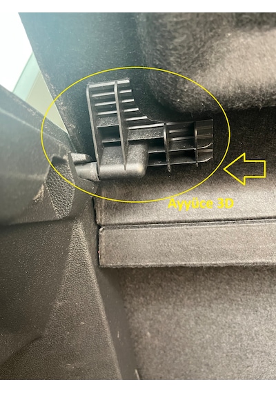 Ayyüce 3d, Vw Tiguan Bagaj Pandizot Pimleri, 2x, Siyah 001