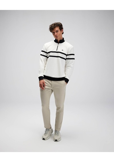 Ellesse Yarım Fermuarlı Sweat 2025 Sonbahar-kış Beyaz