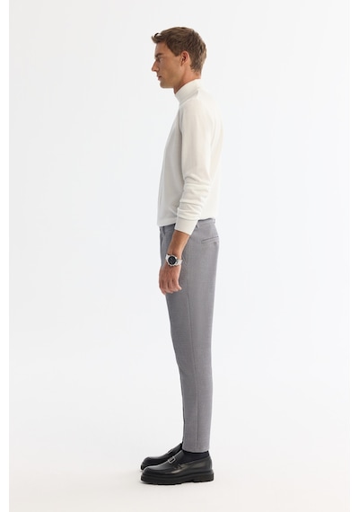 Avva Erkek Gri Yandan Cepli Dokulu Bi-stretch Slim Fit Pantolon A42y3211