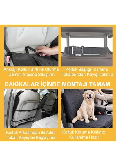 Evcil Hayvan Oto Ön Koltuk Kılıfı - Araç Köpek Koltuk Koruma Örtüsü, Oto Koruyucu Kılıf, Gri