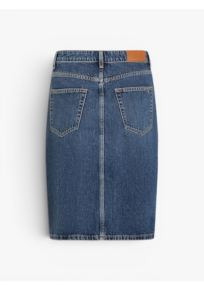 Tommy Hilfiger Dnm Dee Straıght Knee Rw Skırt Kadın Mavi Etek - Ww0ww45666
