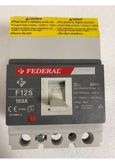 Federal F12S 160A Kompakt Şalter Sabit