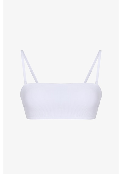 Penti Beyaz Ava Straplez Bikini Üstü
