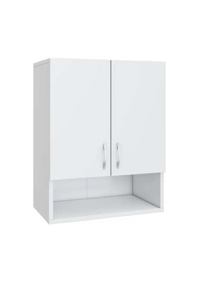 Kobiç 2 Kapaklı Çok Amaçlı Tek Raflı Banyo Ve Mutfak Dolabı 60X30X70 Cm Beyaz
