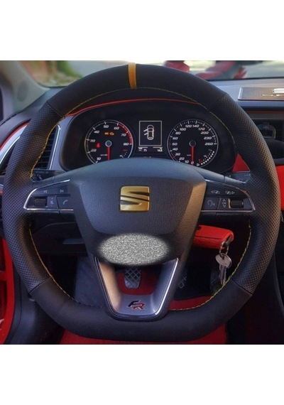 Seat İbiza Direksiyon Kılıfı Nubuk Noktalı Yüzüklü