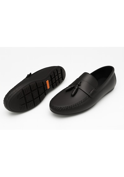 Growish Gr0297 Hakiki Yumuşak Deri Saraçlı Esnek Tam Bükülebilir Püsküllü Loafer Babet Ayakkabı Siyah Growish Gr0297 Hakiki Yumuşak Deri Saraçlı Esnek Tam Bükülebilir Püsküllü Loafer Babet Ayakkabı Siyah