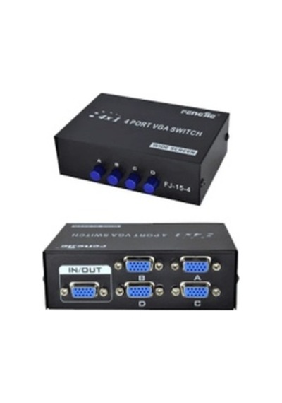 4 Port Vga Switch 4 Port Vga Seçici Seçmeli Vga Switch Kayıt Cihazı Kasa Vga Switch
