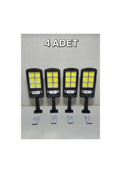 4 Adet Solar Güneş Enerjili 120 Ledli 3 Modlu Hareket Sensörlü Su Geçirmez Lambası 2400mah.