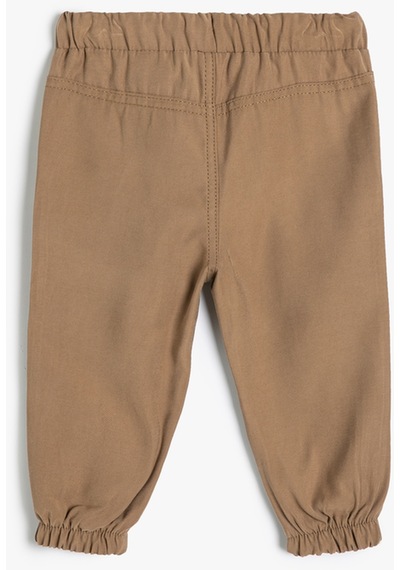 Koton Basic Jogger Pantolon Viskon Kumaş Kahverengi 4smb40005tw Kahverengi