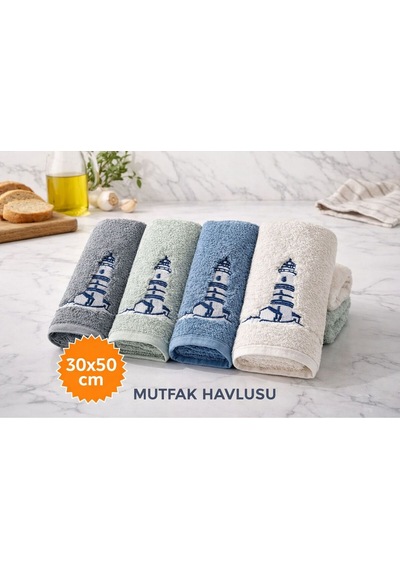 Conzaliza 4'lü Mutfak Havlusu El Havlusu Çok Renkli
