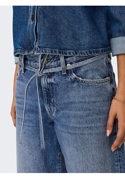 Only Onlgianna Straight Dot596 Kadın Denim Pantolon 15325796 Mavi