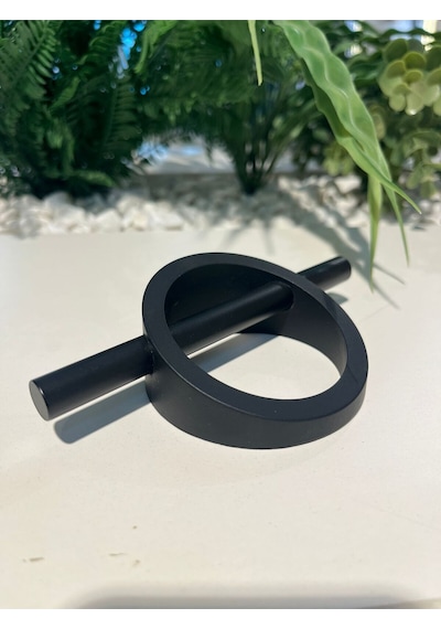 Vodina Metal Kulp 64mm Mat Siyah Dolap Kapak Tv Ünite Modern Çekmece Mobilya Komodin