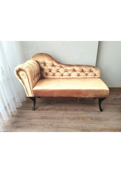Dekoratif Bihter Koltuk Josefin Puf 110 Cm Siyahayak Vizon