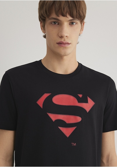 Mavi - Superman Baskılı Siyah Tişört 066875-900 Siyah