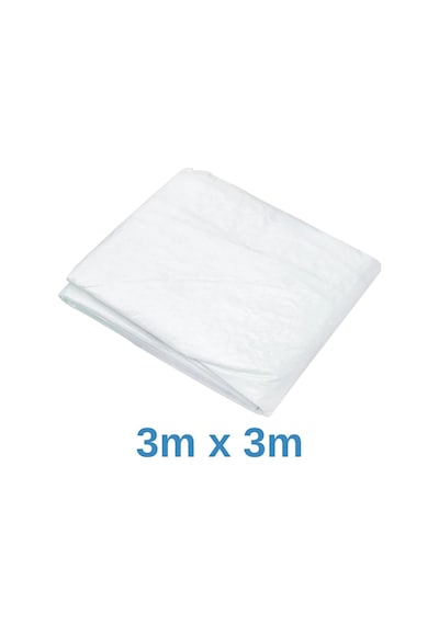 Evkar 3x3 Metre Su Geçirmez Pullu Çadır Branda Tente Yağmurluk Gölgelik 3x3m - Beyaz