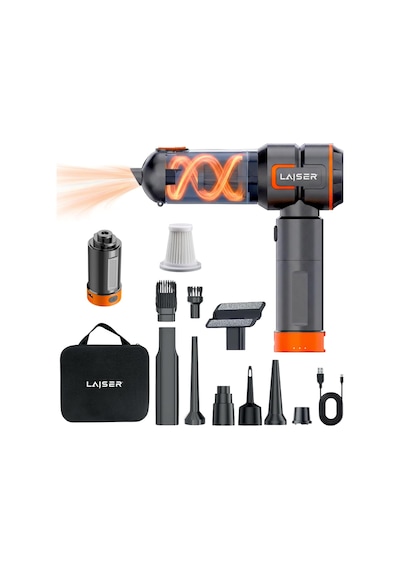 Vt-120 5-in-1 Kablosuz Araç Süpürgesi: 20.000 Pa Güç & Değiştirilebilir 2 Bataryalı Powerb Gri