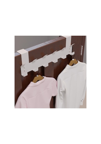 Metal Amerikan Kapı Arkası Beyaz Vidalı Askılık Organizer Askılığı Ve Banyo Kapı Arkası Vidalı