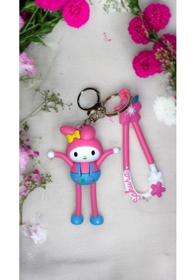 3d Büyük Boy My Melody Anahtarlık - Silikon Figürlü Ve Çanta Aksesuar
