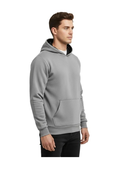 Baglan Erkek Gri Kapüşonlu Sweatshirt Bgl-st05196 Gri