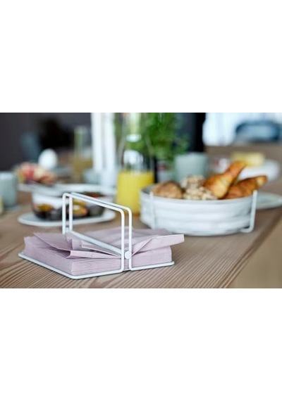 Metal Tek Peçete Tutucu 22,5 X 22,5 X 11,3 Cm, Siyah -