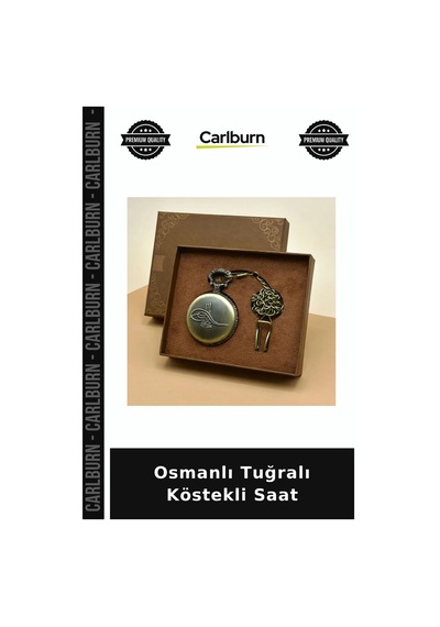 Osmanlı Tuğralı Köstekli Saat Nostaljik Aksesuar Retro Model Şık Detay Çok Renkli