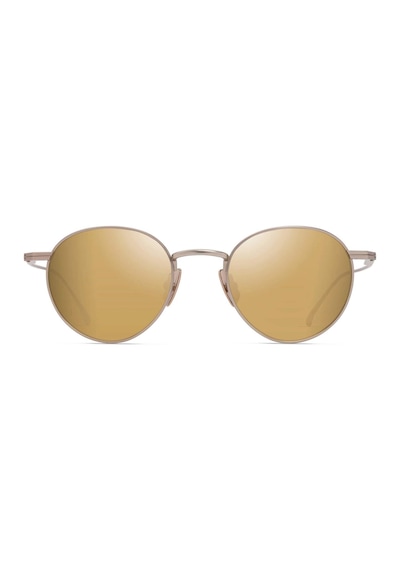Mj0691s 00301 48 Unisex Oval Polarize Aynalı Gold Metal Güneş Gözlüğü Altın