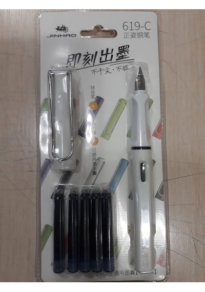 Jinhao Dolma Kalem Opak Ef 0,38 Uç+5 Kartuş - Renk Seçenekli- Opak Elma Yeşili