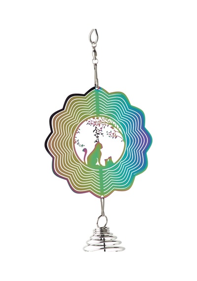 Feng Shui Kedi Temalı Rüzgar Çanı Dış Mekan Bahçe Balkon Süsü Yeni Ev & Arkadaş Hediyesi 60 Cm.
