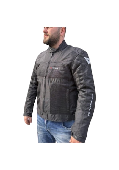 Venom Motosiklet Mont Erkek Siyah Dynamic Montu 4 Mevsim Bir Beden Büyük Tercih Ediniz