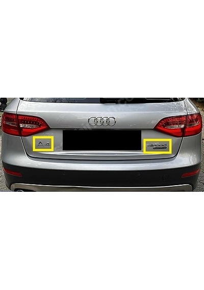 Audi Uyumlu A4 Ve Allroad Quattro 2.0 Tdı Bagaj Yazısı Seti 2'li Paket 3m 3d Abs