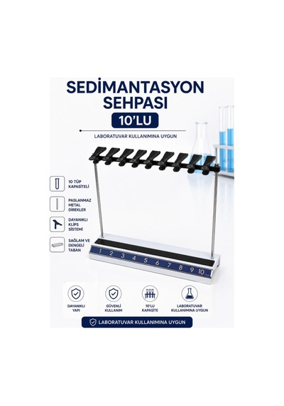 Sedimantasyon Sehpası 10 Lu