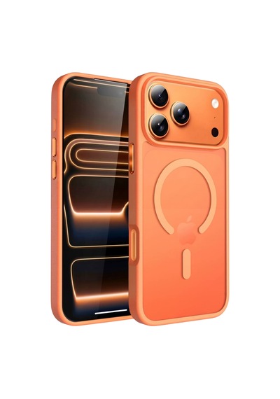 Ps iPhone Uyumlu 17 Pro Max Mist Serisi Magsafe Kılıf - Turuncu