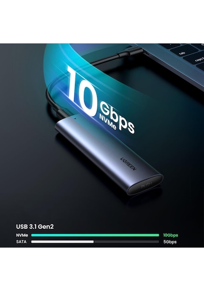Ugreen M.2 Nvme Ssd Type-C 3.1 Gen2 Pcıe M-Key M+B Key Disk Kutus