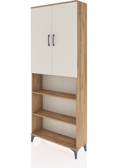 Arges Dolap 5 Raflı 2 Kapaklı 88x30x221 Çam-aytaşı Atlas Çam