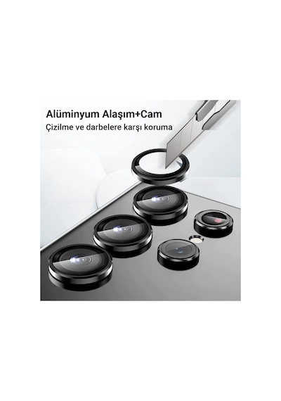 Samsung Uyumlu Galaxy A24 4g Valdez Metal Kamera Lens - Siyah Diğer