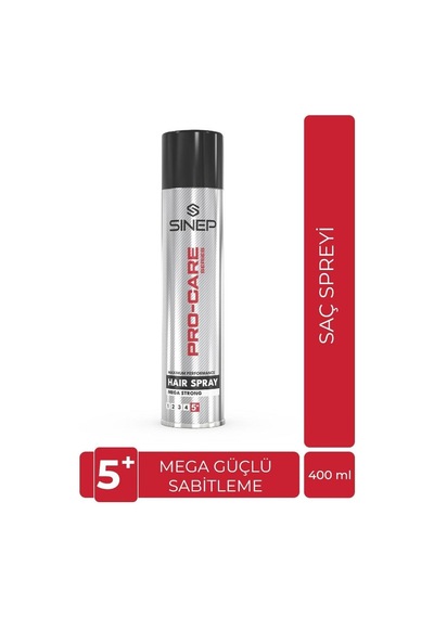 Sinep Pro-care Mega Strong Saç Spreyi 5 Numara Sertlik 400 Ml